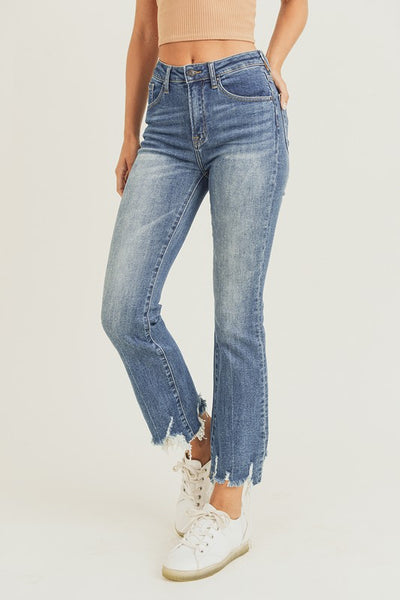 High Rise Crop Flared Denim - Hope Boutique Shop