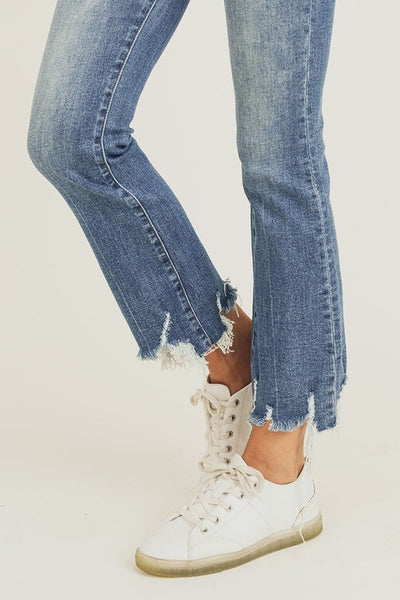 High Rise Crop Flared Denim - Hope Boutique Shop