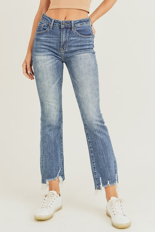 High Rise Crop Flared Denim - Hope Boutique Shop