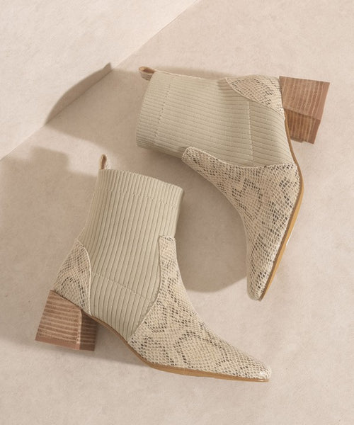 Snake Printed Sock Bootie - Hope Boutique Shop