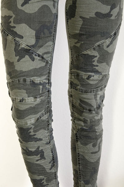 Camo Fitted Denim Pants - Hope Boutique Shop