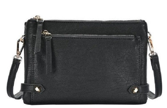 Layered Pouch Faux Leather Bag