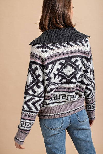 Aztec Collared Sweater