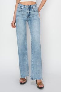 Light Washed Wide Leg Denim - Hope Boutique Shop