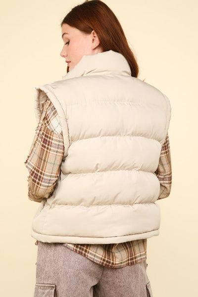 High Neck Casual Comfy Puffer Vest - Hope Boutique Shop