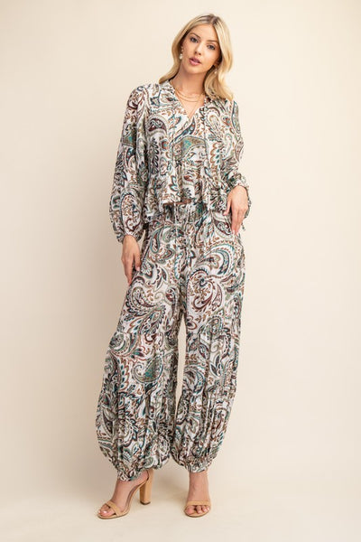 Paisley Pattern Boho Pants