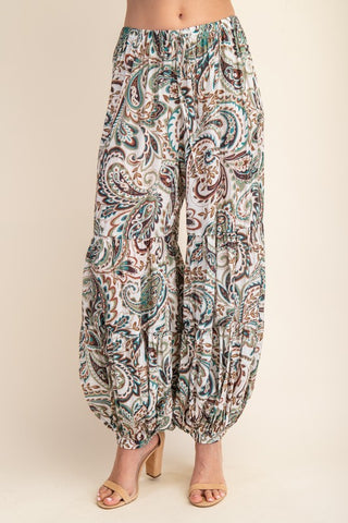 Paisley Pattern Boho Pants