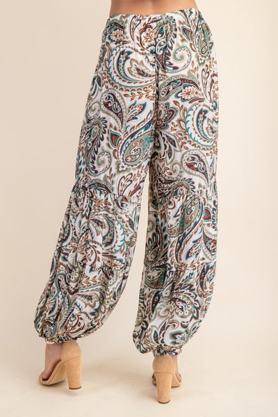 Paisley Pattern Boho Pants