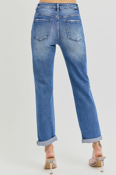 High Rise Girlfriend Jeans