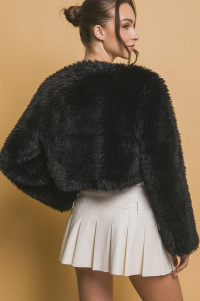 Crop Faux Fur Jacket