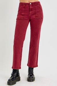 High Rise Flare Crop Pants