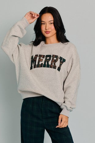 "Merry" Crew Neck Sweatshirt - Hope Boutique Shop