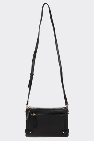 Layered Pouch Faux Leather Bag