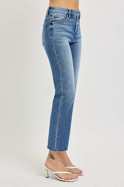 Tummy Control Crop Straight Jeans