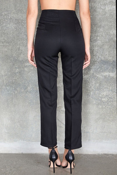 Black Creased Dress Pants - Hope Boutique Shop