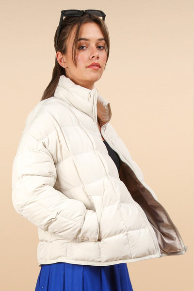 Side Slit Puffer Jacket