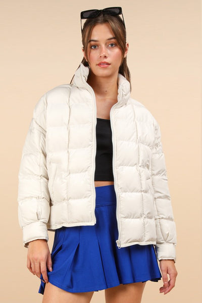 Side Slit Puffer Jacket