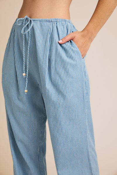 Chambray Pinstripe Pants