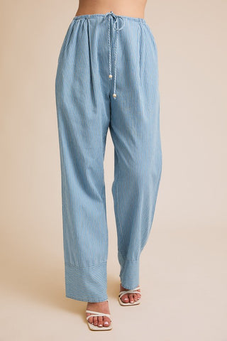 Chambray Pinstripe Pants