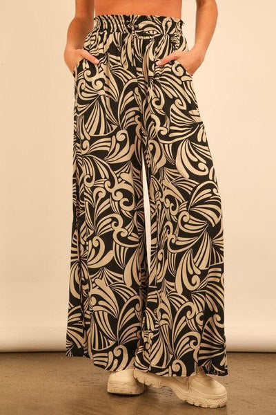 Tribal Tropical Wide Leg Pants