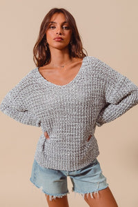 Scoop Neck Textured Sweater