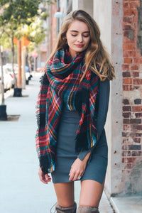 Classic Plaid Blanket Scarf