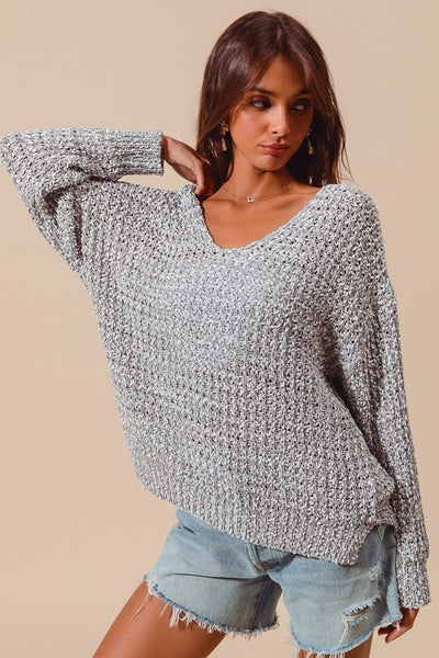 Scoop Neck Textured Sweater