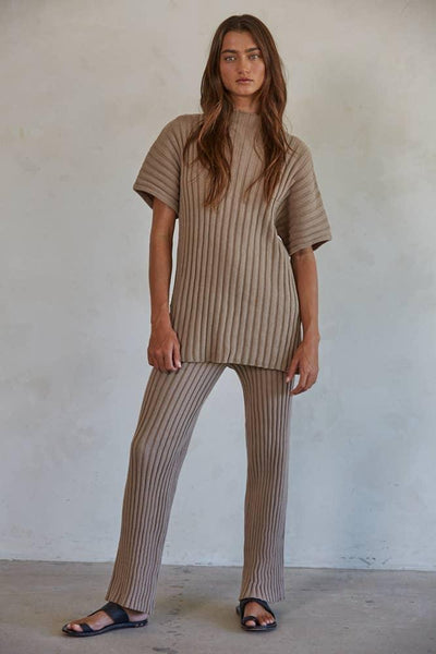 Sweater Cotton Ribbed Pants