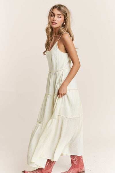 Tiered Spaghetti Maxi Dress - Hope Boutique Shop