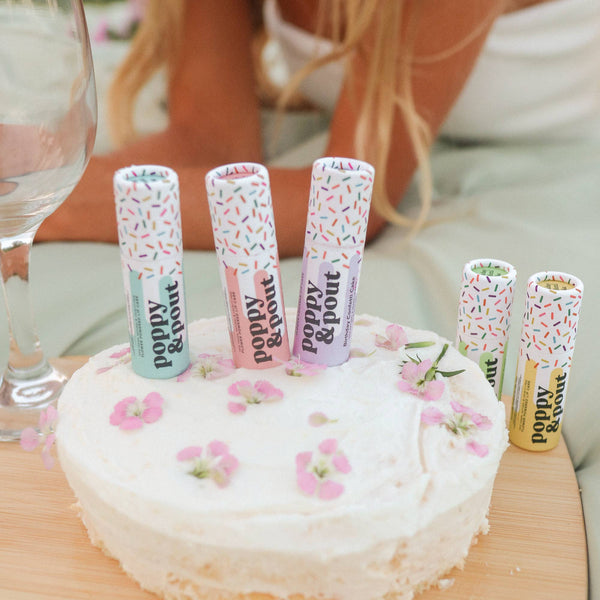 Lip Balm, Birthday Confetti Cake, Pink - Hope Boutique Shop