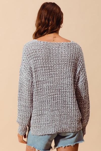 Scoop Neck Textured Sweater