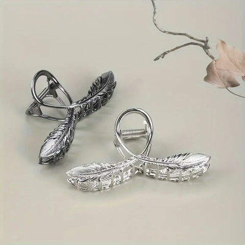 Metal Feather Hair Clips - Hope Boutique Shop