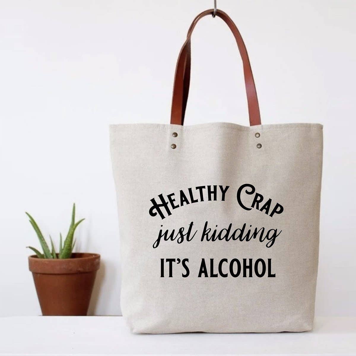 Healthy Crap Canvas Bag