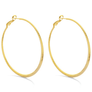 Gold Shimmer Large Hoops - Hope Boutique Shop